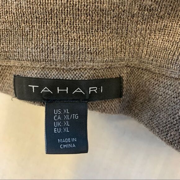 TAHARI merino wool oversized turtleneck sweater size extra large - Picture 7 of 11